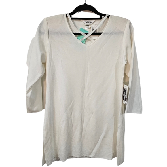 Misook 3/4 Sleeve Knit Tunic Top